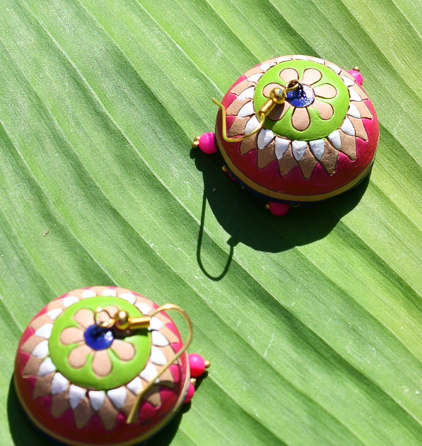 Springtime Fairytale - Handmade Terracotta Earrings