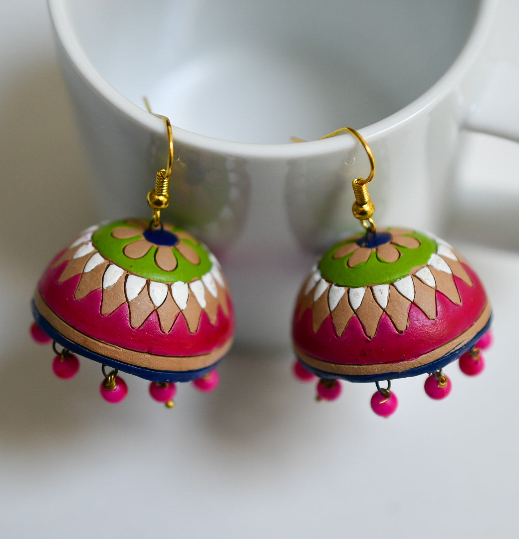 Springtime Fairytale - Handmade Terracotta Earrings