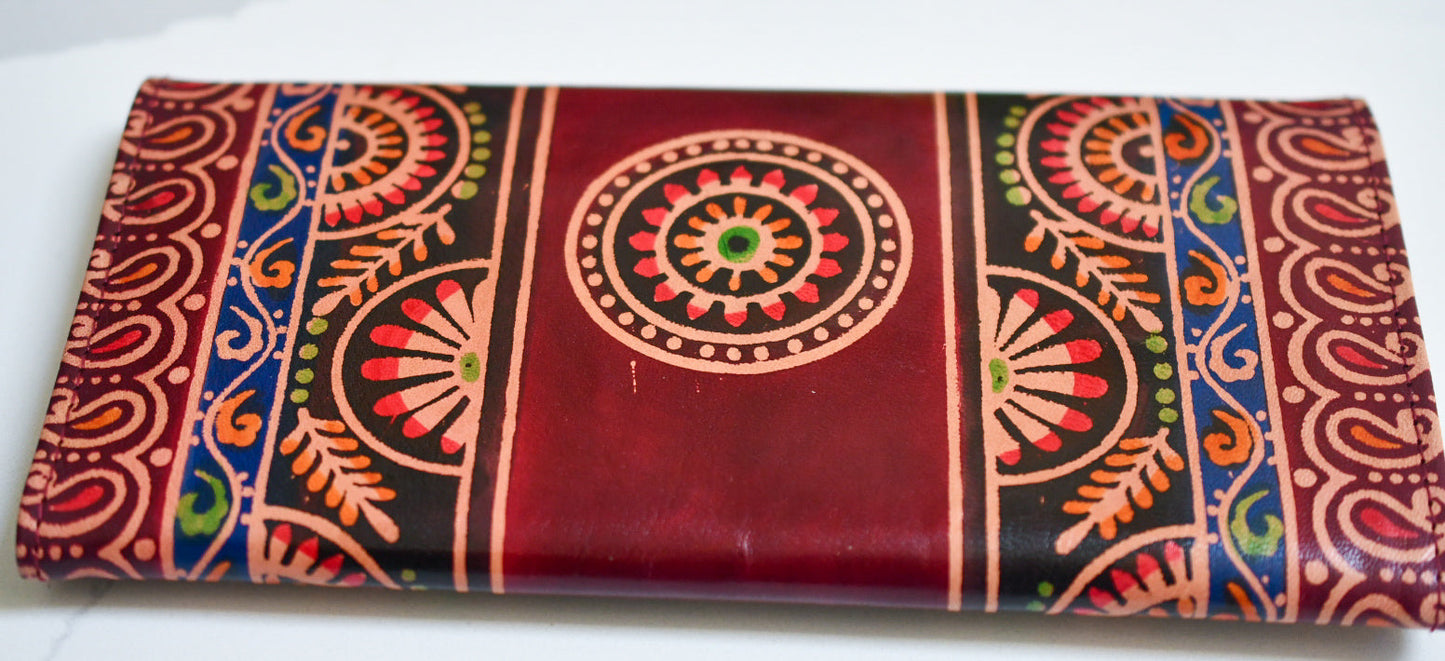 Shantiniketan Leather Clutch - Large