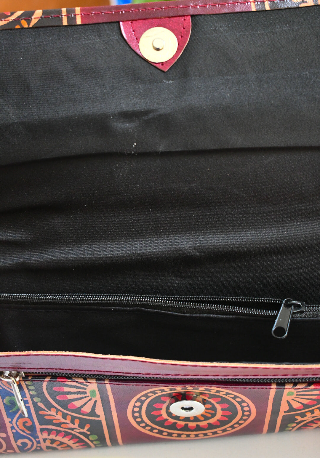 Shantiniketan Leather Clutch - Large