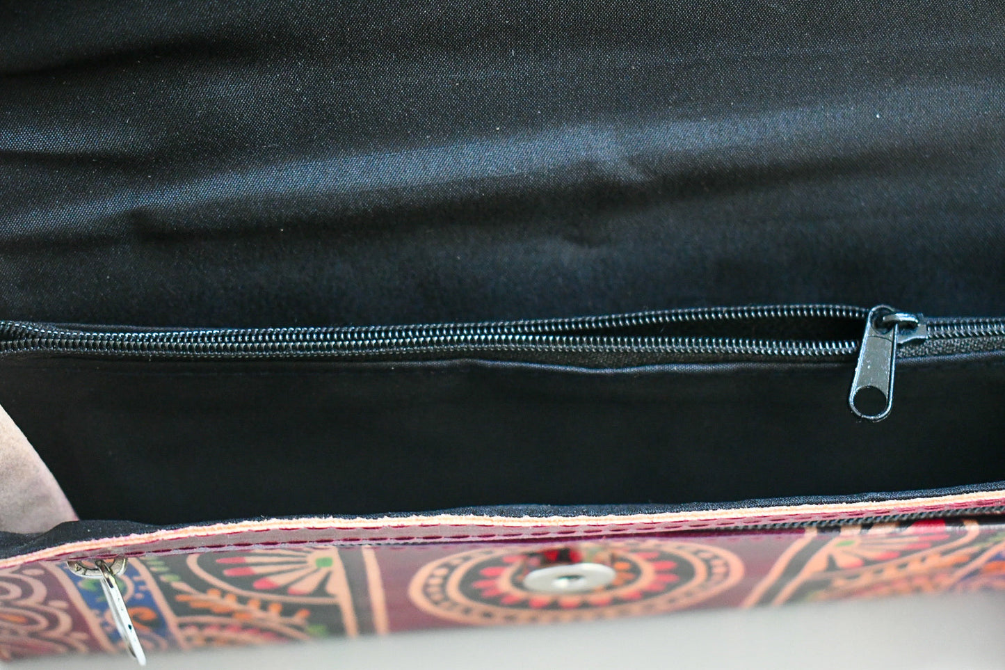 Shantiniketan Leather Clutch - Large