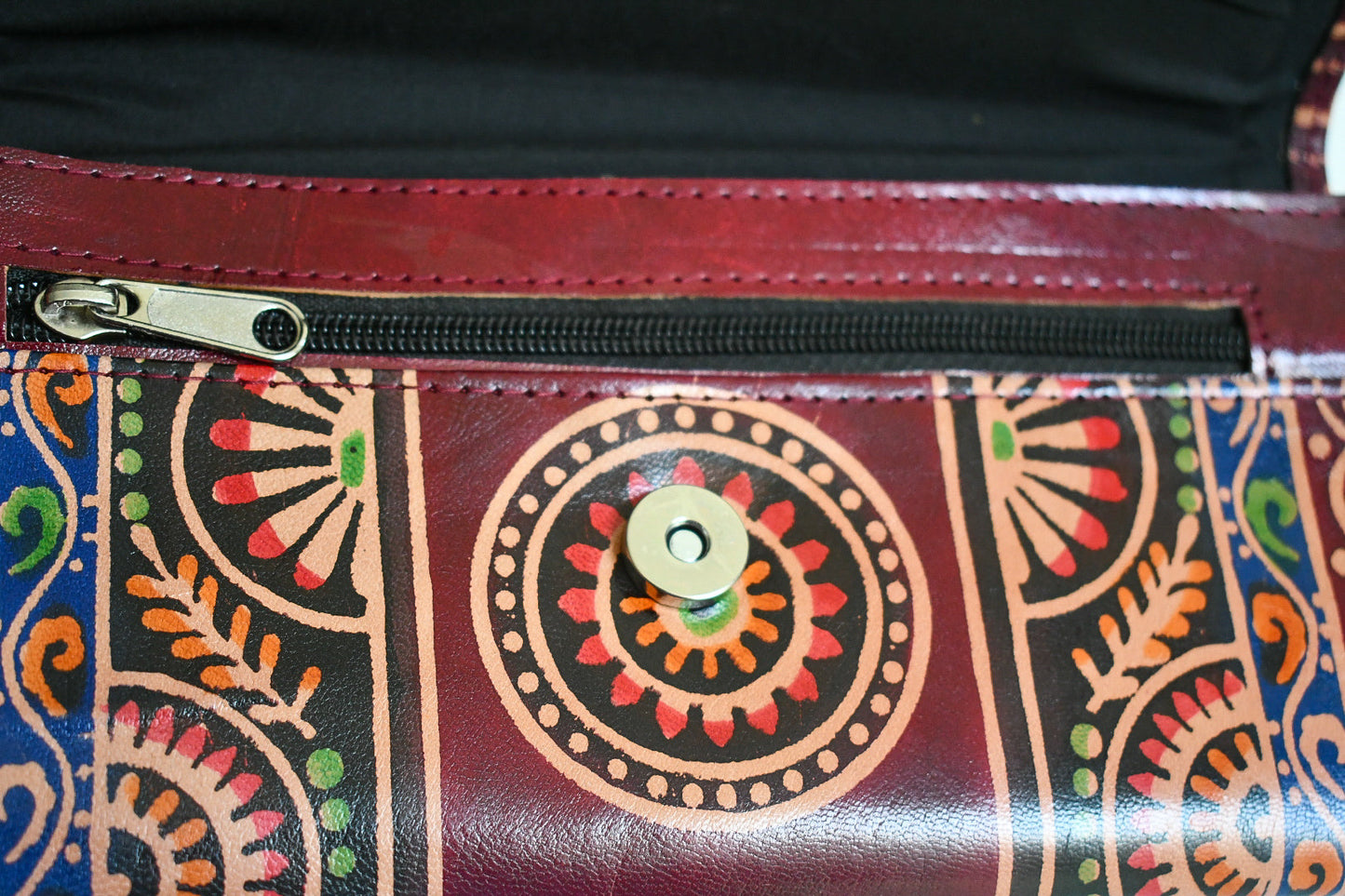 Shantiniketan Leather Clutch - Large