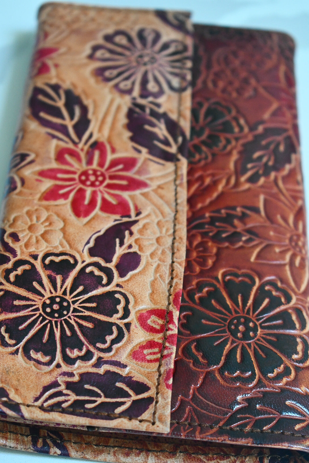 Shantiniketan Leather Clutch - Medium