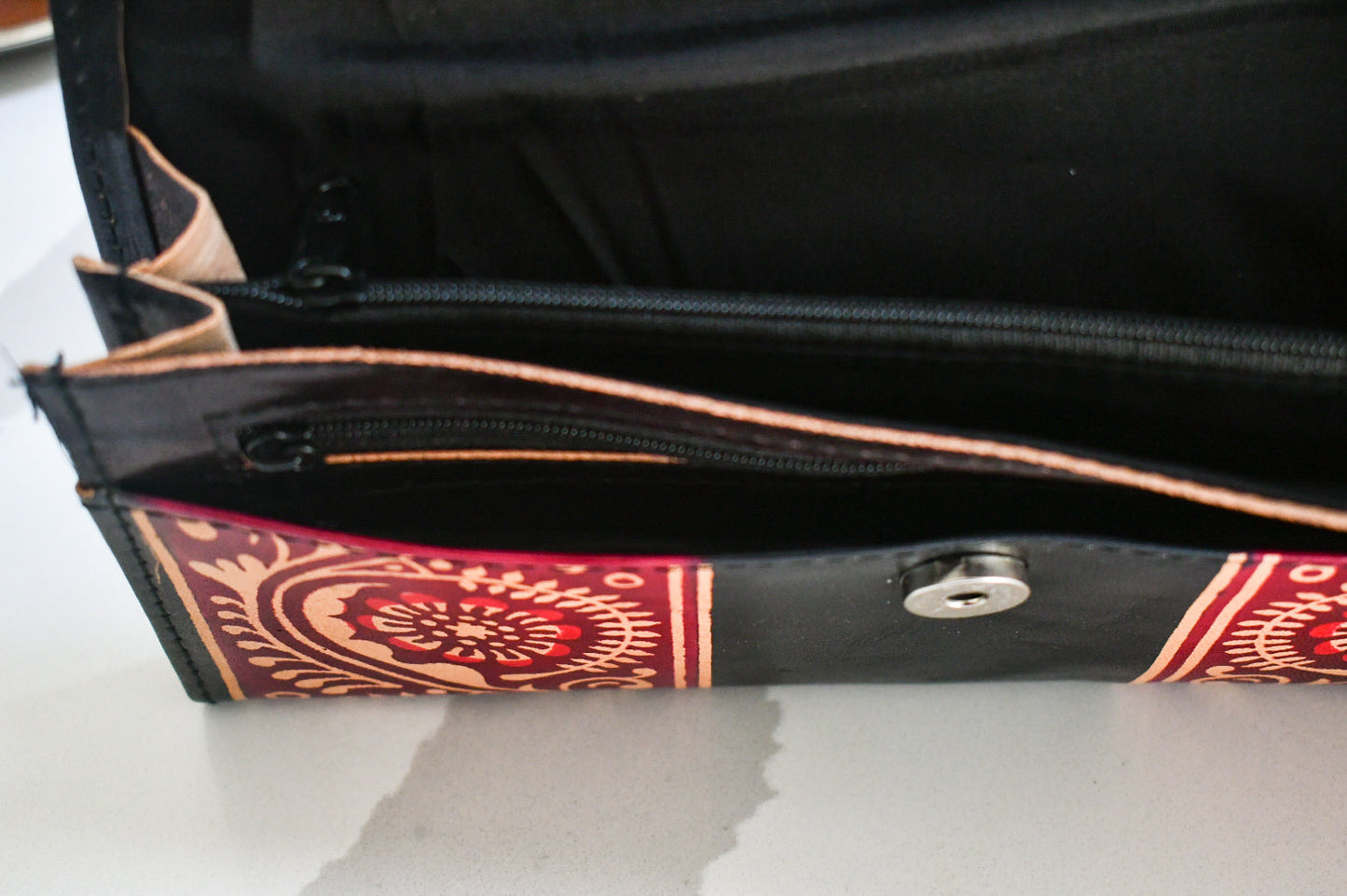 Shantiniketan Leather Clutch - Large