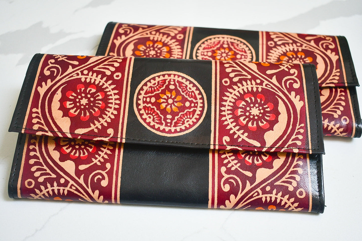 Shantiniketan Leather Clutch - Large