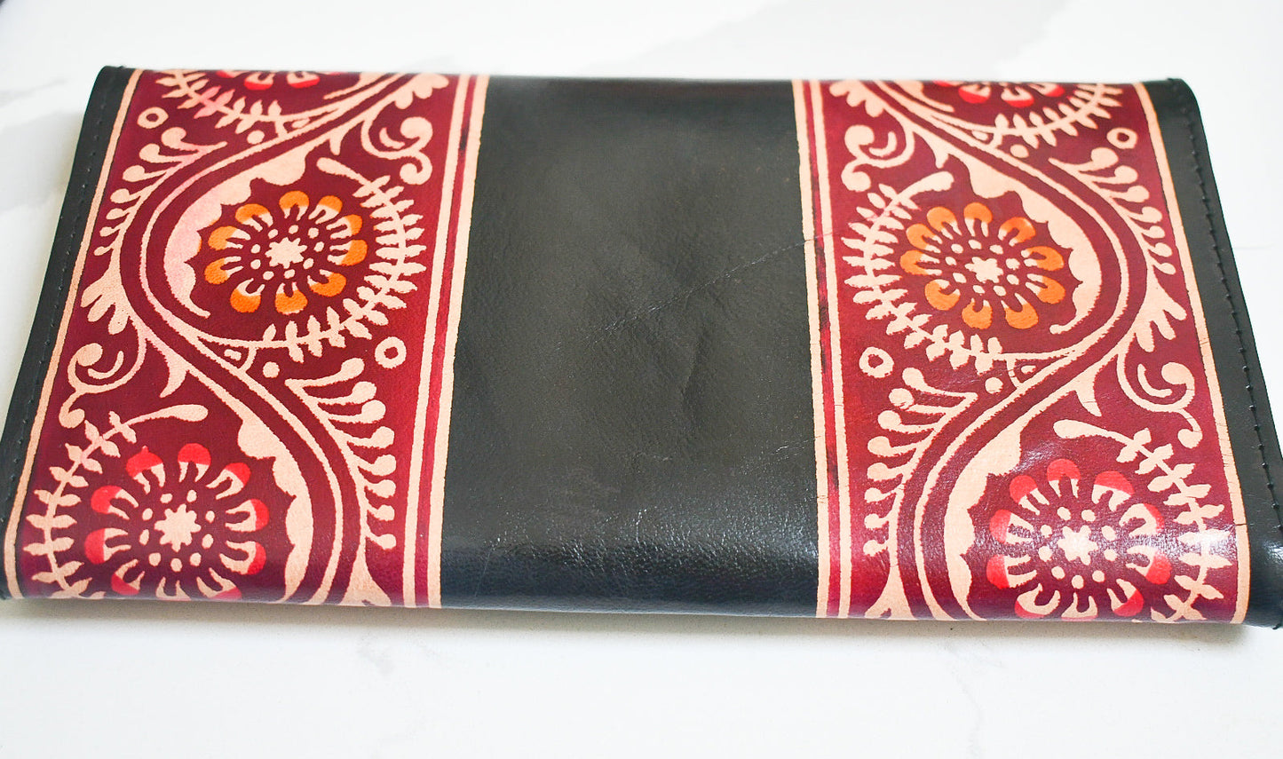 Shantiniketan Leather Clutch - Large