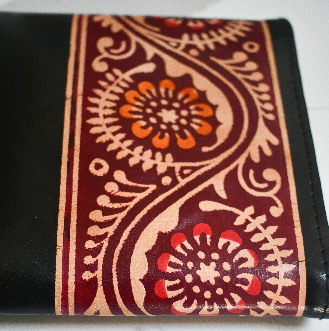 Shantiniketan Leather Clutch - Large